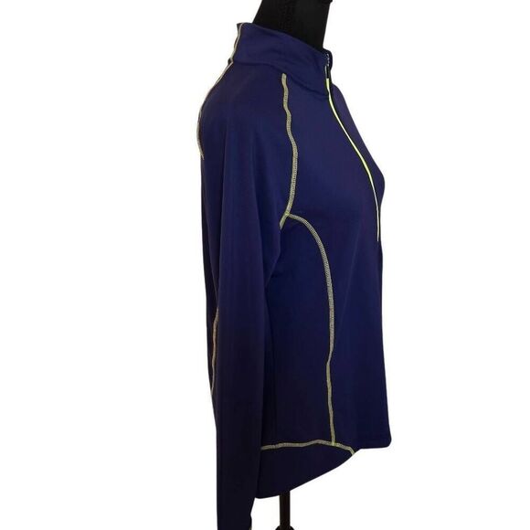 Peter Millar Womens Half Zip Wicking UPF50 Pullover Performance Shirt Navy Large - Picture 3 of 11